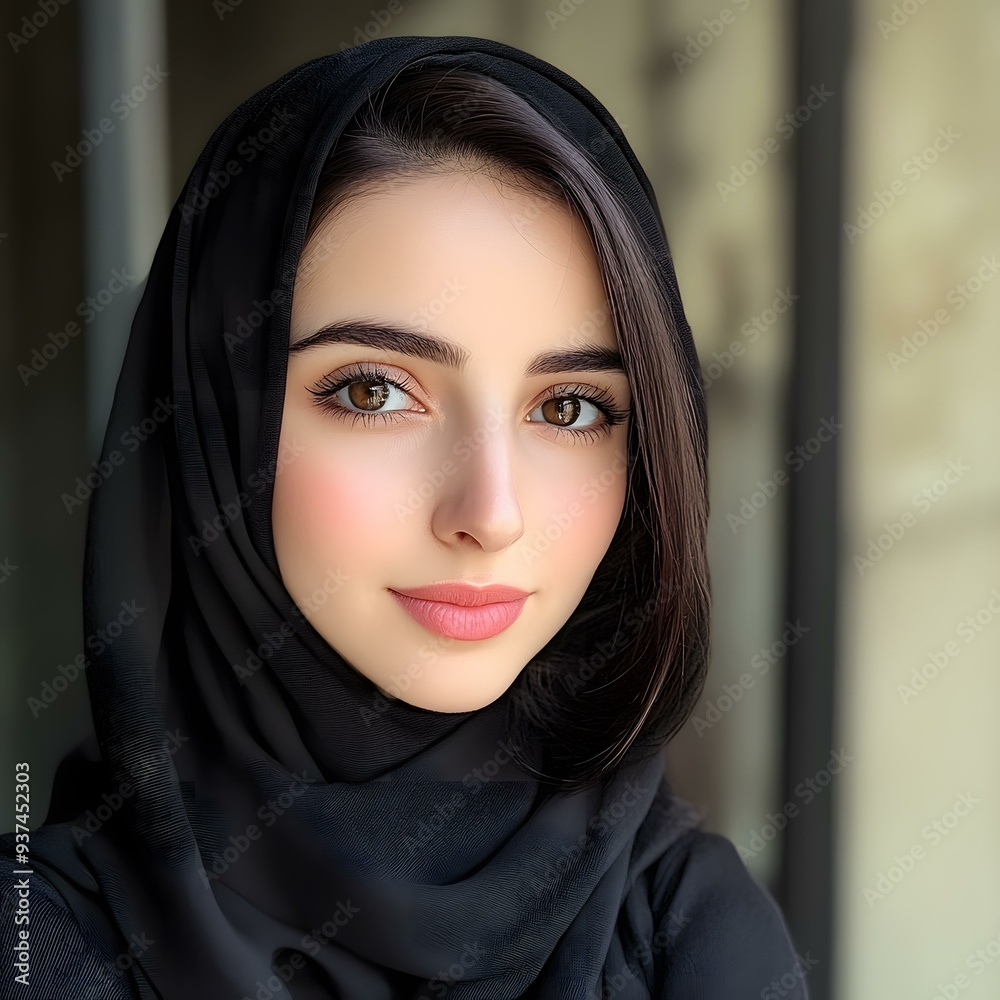 Portrait of a Beautiful Woman Wearing a Hijab Portrait of a Beautiful Woman Wearing a Hijab