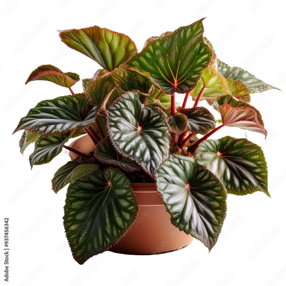 Obraz premium Begonia rex isolated on white