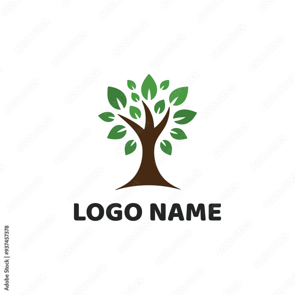 Obraz premium Plants tree logo vector