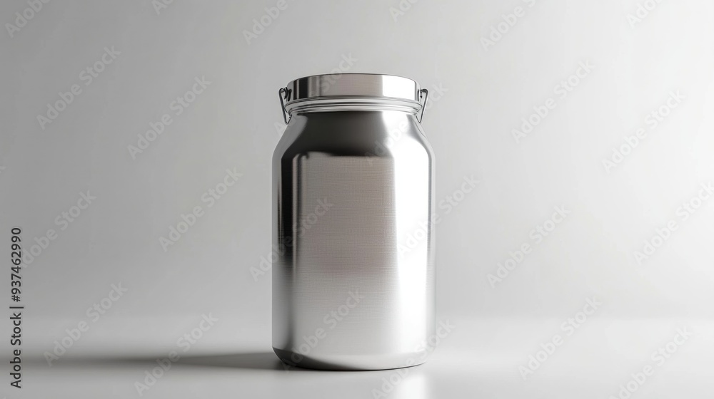 Stainless Steel Jar with a Simple Design Stainless Steel Jar with a Simple Design