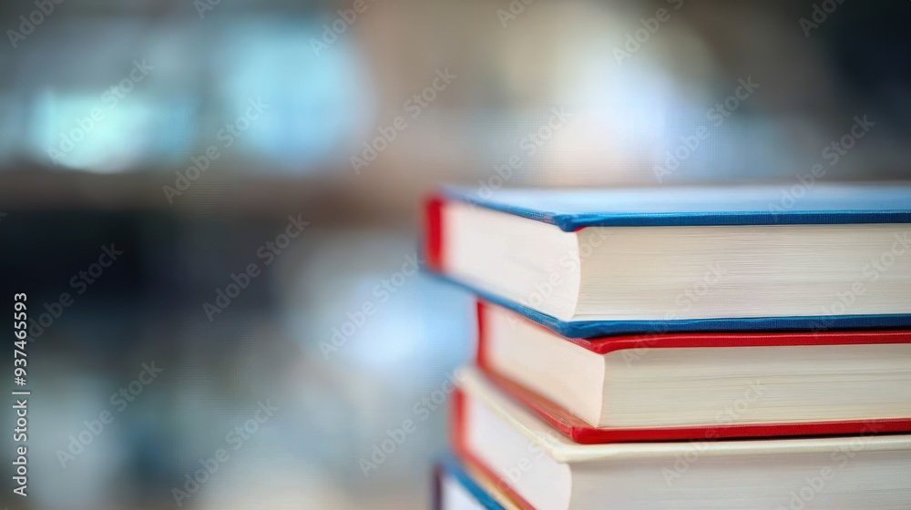 Stack of books with one book on top, symbolizing international literacy day, encouraging reading and education, books and learning Stack of books with one book on top, symbolizing international literacy day, encouraging reading and education, books and learning