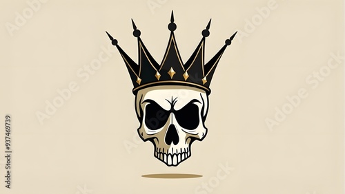 Skull with Crown - Regal Death Emblem photo