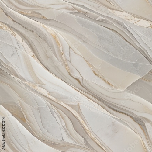 Wallpaper Mural A close-up of a textured surface resembling marble with flowing patterns in light colors. Torontodigital.ca