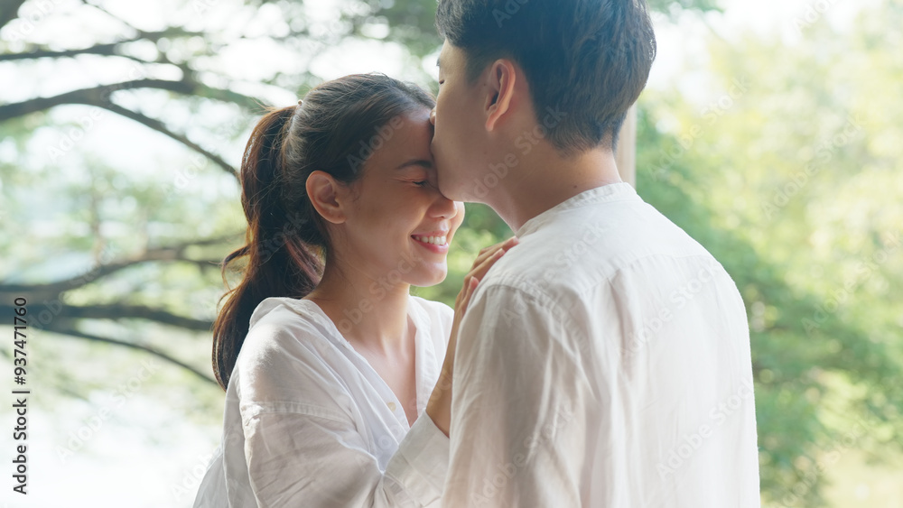 Young adult asia people fiance happy lover flirt fall in love nose lips kiss hug cuddle care trust. Sweet comfort touch newlywed asian couple life man smile look at woman face relax warm time dating. Young adult asia people fiance happy lover flirt fall in love nose lips kiss hug cuddle care trust. Sweet comfort touch newlywed asian couple life man smile look at woman face relax warm time dating.