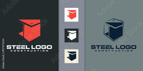 Steel Fabrication logo vector or construction logo vector collection