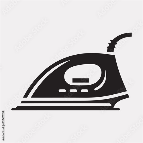 iron icon Vector silhouette illustration icon on a white background