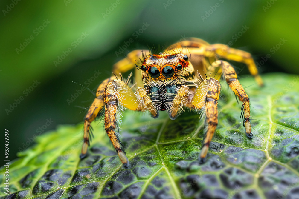 Fototapeta premium Jumping spider macro photography