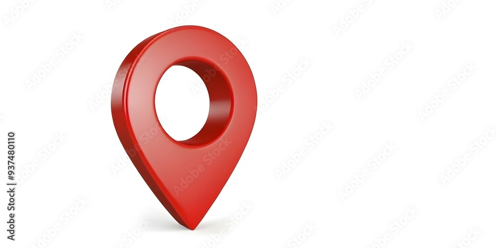 A location marker pin isolated on a white background A location marker pin isolated on a white background