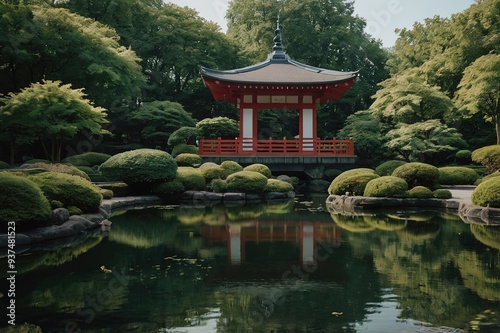 Japanischer Garten. Nordpark Dusseldorf. photo