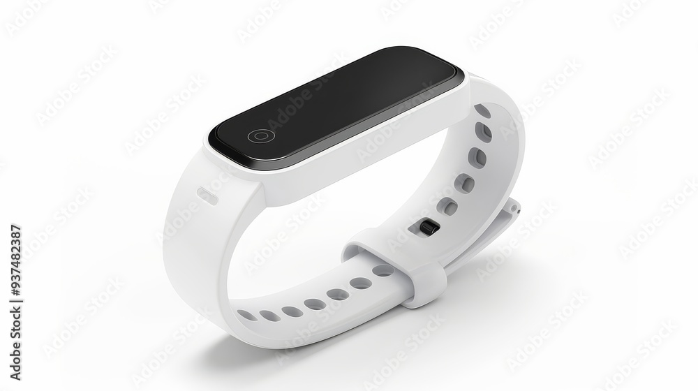 Fitness tracker with blank screen isolated on white background Fitness tracker with blank screen isolated on white background