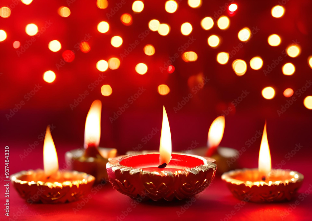 Diya's_Diwali_Red Background Diya's_Diwali_Red Background