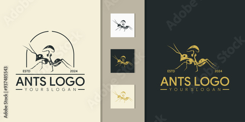 collection of fungus infected ant logo designs