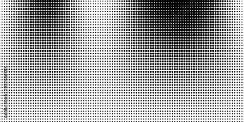 Halftone gradient. Dotted gradient, smooth dots spraying and halftones dot background seamless horizontal geometric pattern vector template set modern