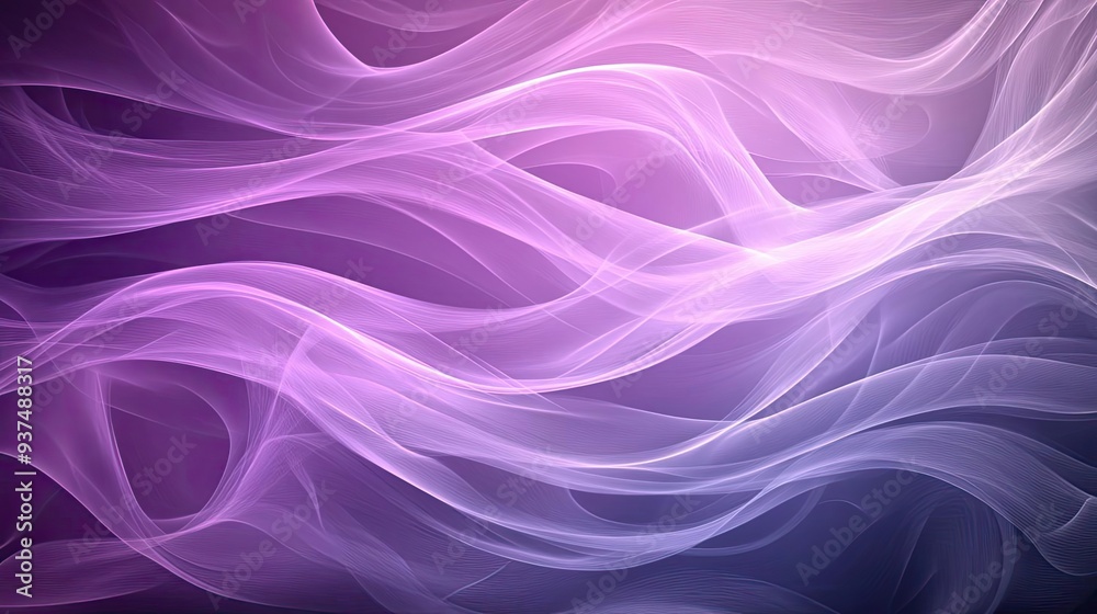 Obraz premium A beautiful blend of purple and pink hues, creating a soft, dreamy effect with flowing lines and ethereal vibes.