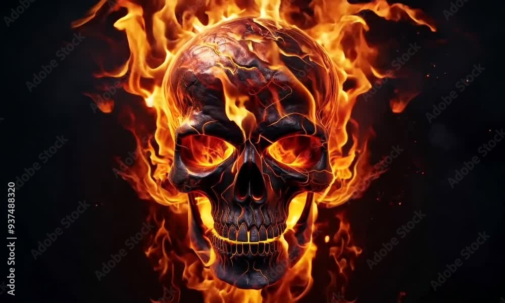 Flaming skull Flaming skull