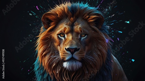 lion in the night