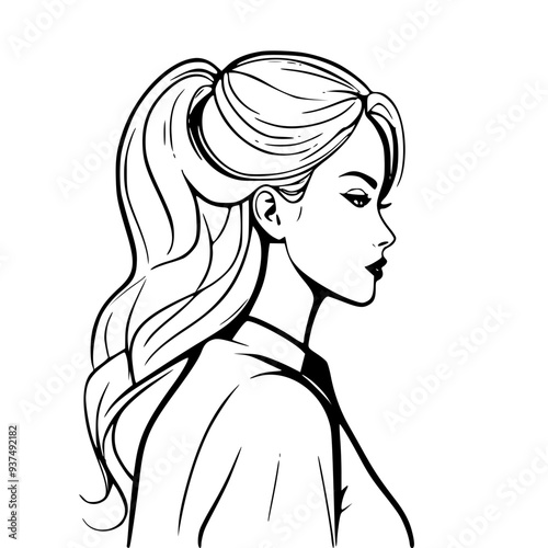 Graceful Silhouette: Girl's Back in Artistic View