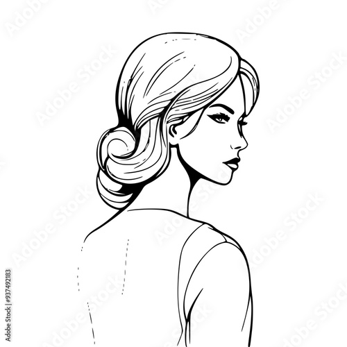 Graceful Silhouette: Girl's Back in Artistic View