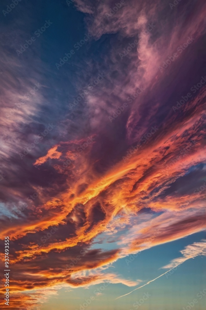 A stunning sunset with vibrant clouds in shades of orange, pink, and purple. A stunning sunset with vibrant clouds in shades of orange, pink, and purple.