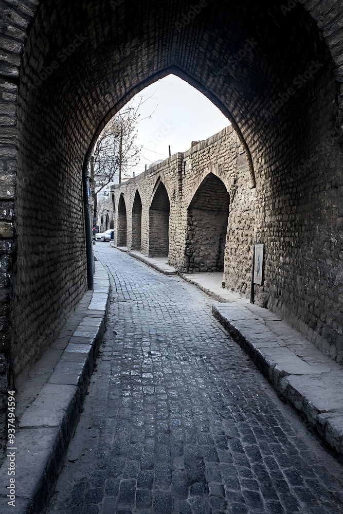 Stone Archway Street in an Ancient City