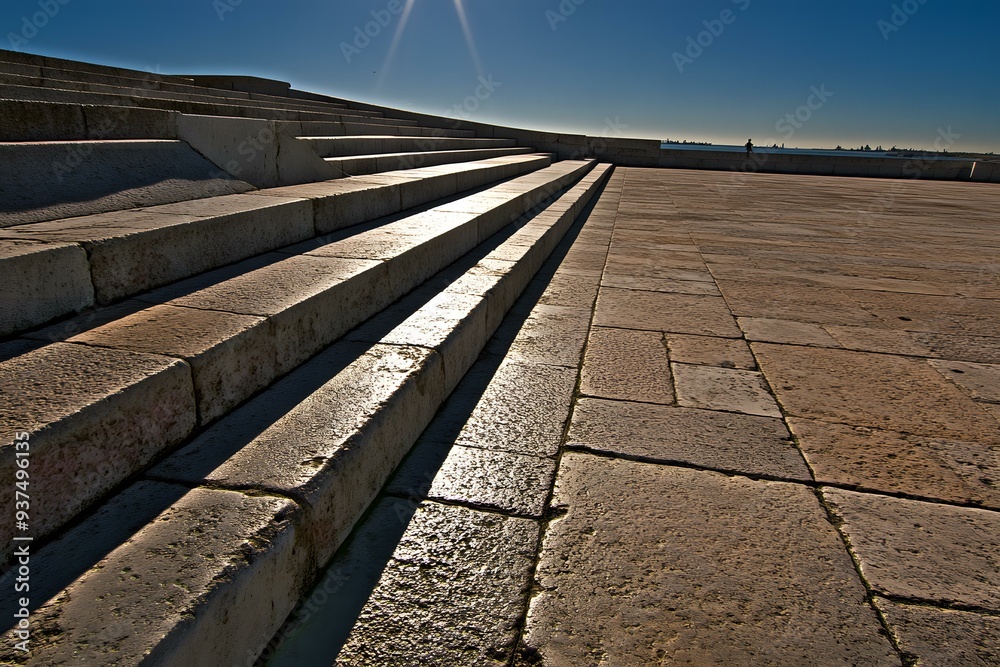 Fototapeta premium Stone Steps Leading to the Horizon