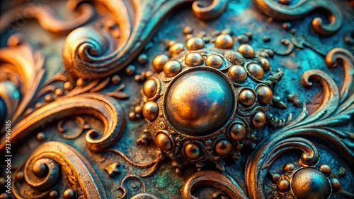 Luxurious Metallic Patina macro