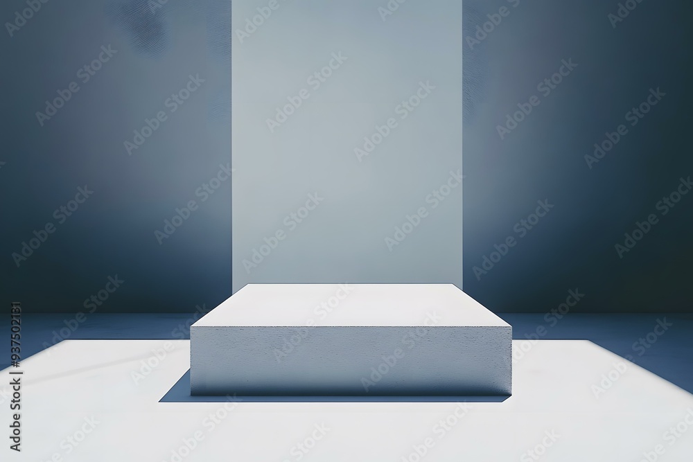 Obraz premium White Platform With Minimalist Design