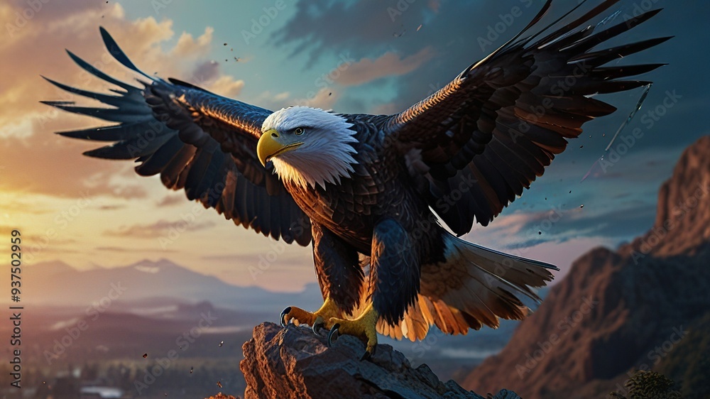 Fototapeta premium american bald eagle