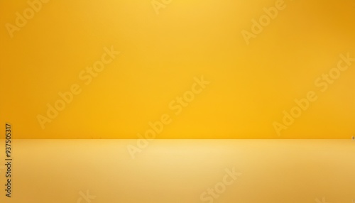 Yellow gradient wall and empty studio room background 9