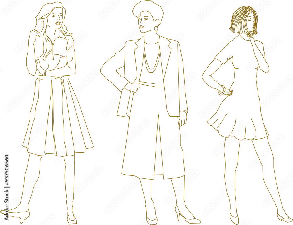 Vector sketch illustration of a silhouette design of a model girl doing a photoshoot pose Vector sketch illustration of a silhouette design of a model girl doing a photoshoot pose
