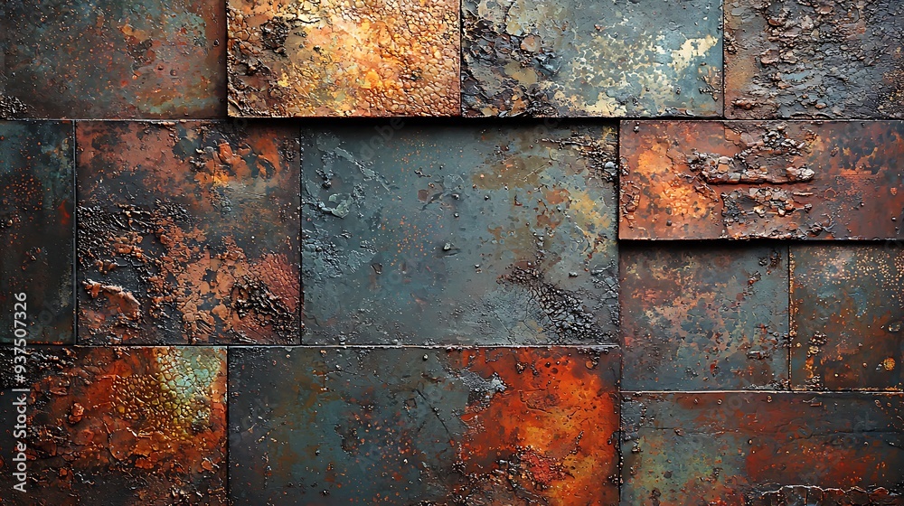 Rusty metal wall texture background, capturing the gritty and industrial feel of aged metal surfaces. Rusty metal wall texture background, capturing the gritty and industrial feel of aged metal surfaces.