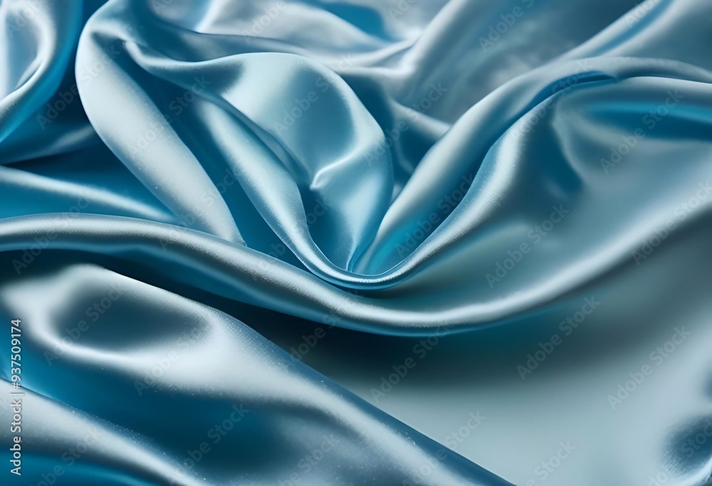 Obraz premium Satin fabric light blue background 