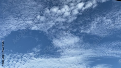 Autumn sky with scaly clouds