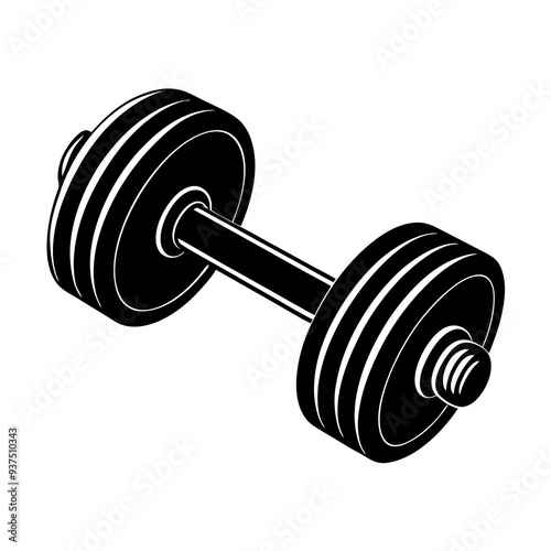 dumbbell isolated on white