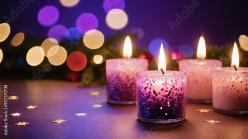 Softly Lit Candle: Warm and Peaceful Ambiance