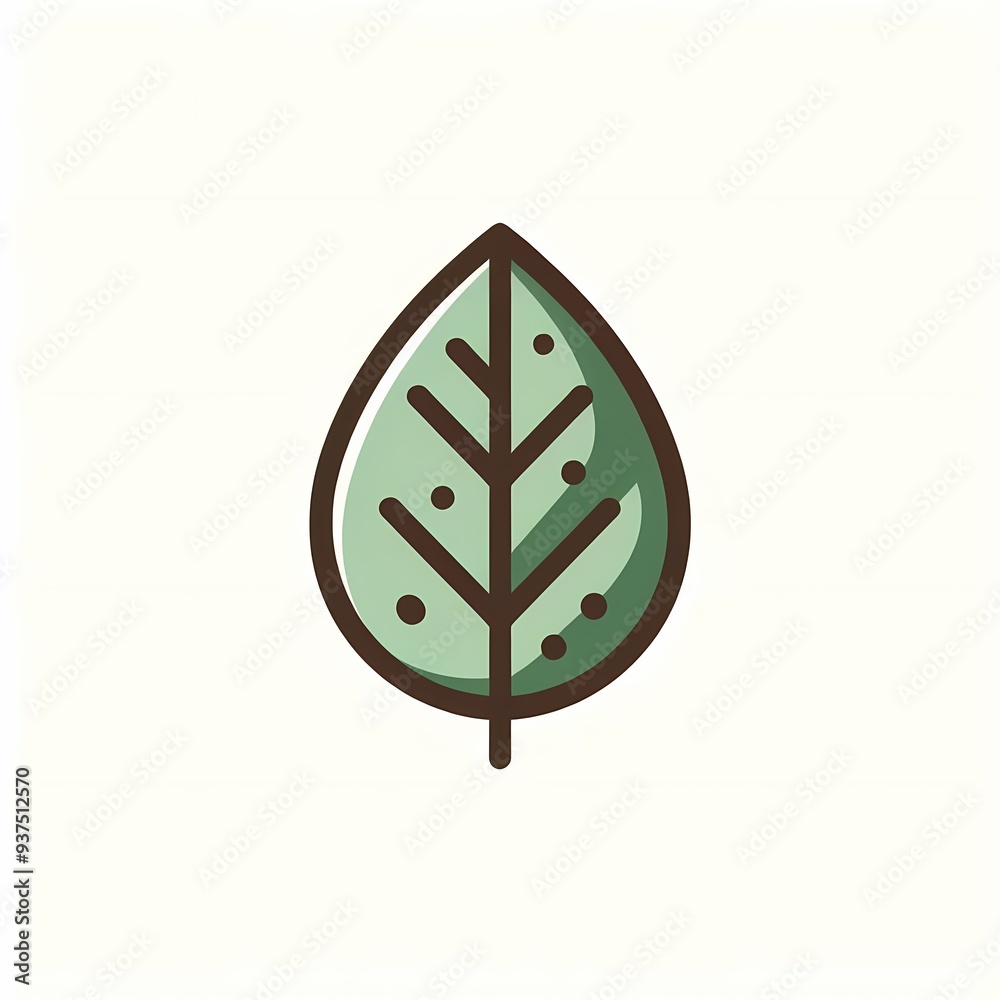 Simple green single leaf icon on a white background, minimalistic symbol representing nature, environmental awareness, and eco-friendly concepts, ideal for sustainability projects and green branding. Simple green single leaf icon on a white background, minimalistic symbol representing nature, environmental awareness, and eco-friendly concepts, ideal for sustainability projects and green branding.