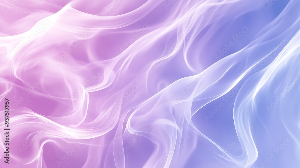 Obraz premium Abstract background with delicate, flowing white lines on a gradient of purple and blue colors.