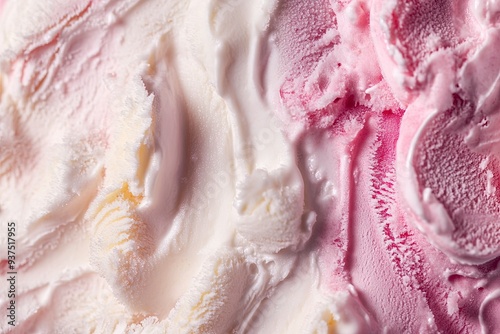 Wallpaper Mural Background. Professional photo macro ice cream texture. HD realistic.  Generative ai Torontodigital.ca