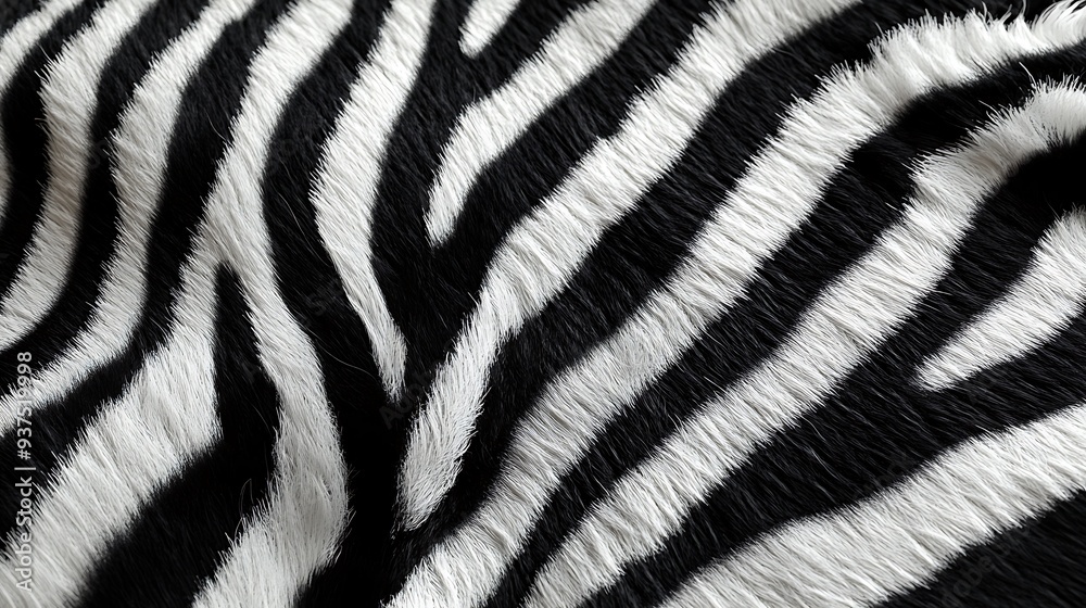 Close-up of a zebra's striped coat, showing the texture of the fur. Close-up of a zebra's striped coat, showing the texture of the fur.
