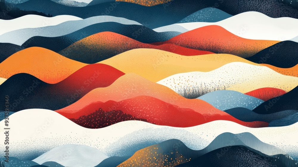 Naklejka premium Abstract Hillscape