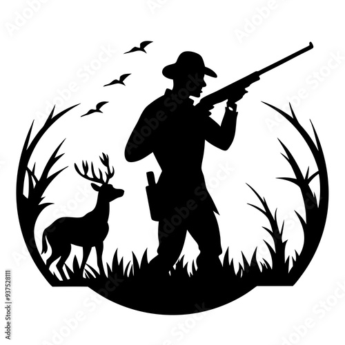 hunter with shotgun
