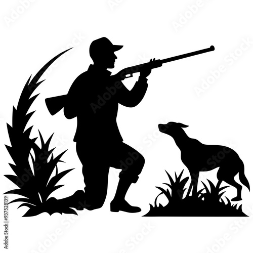 hunter with shotgun