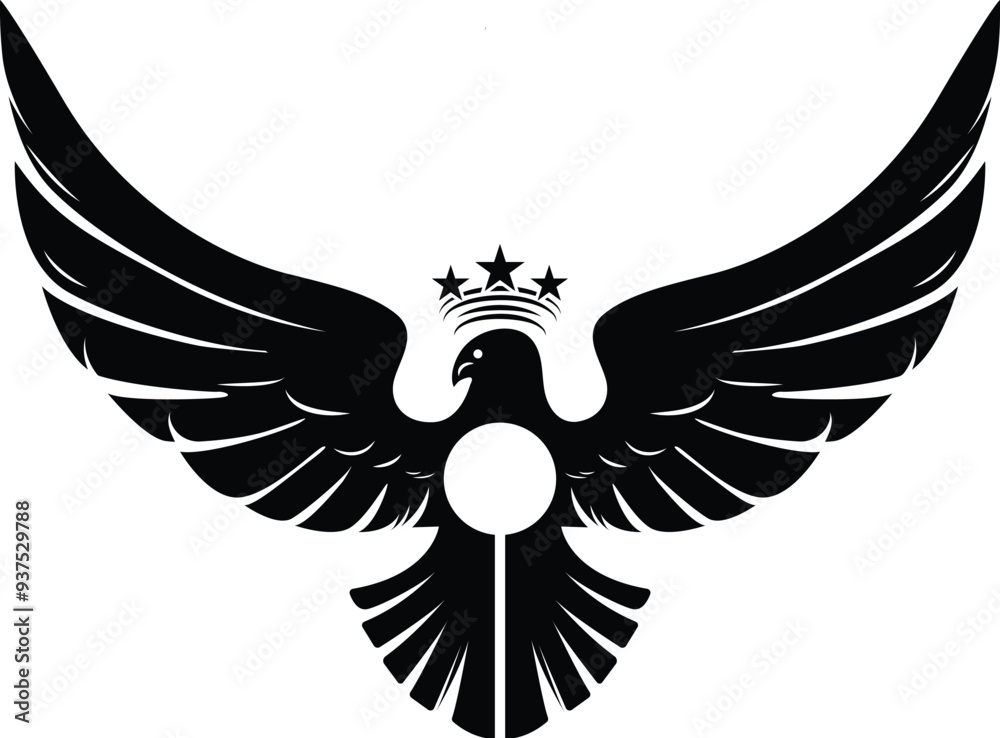 Obraz premium 3 Star Eagle Silhouette