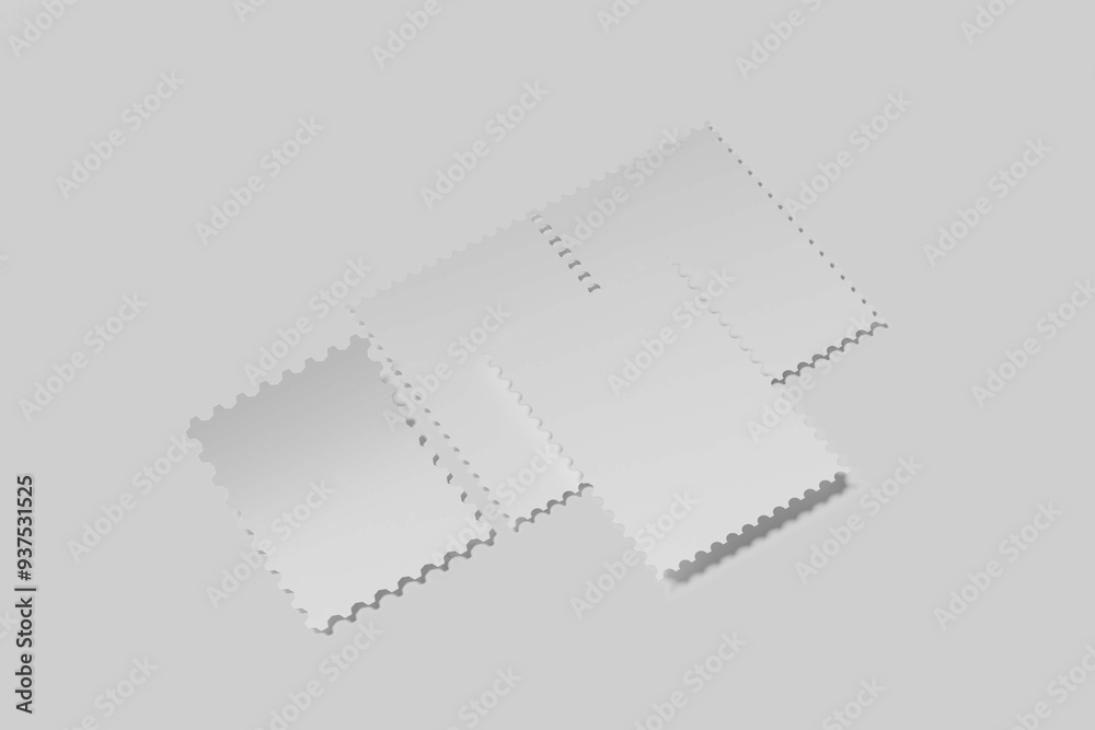 Fototapeta premium Postage Stamp Blank Mockup