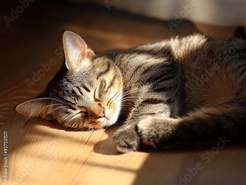 Sleeping Cat in the Sunlight