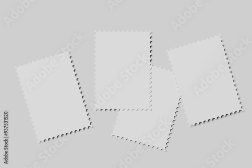 Postage Stamp Blank Mockup