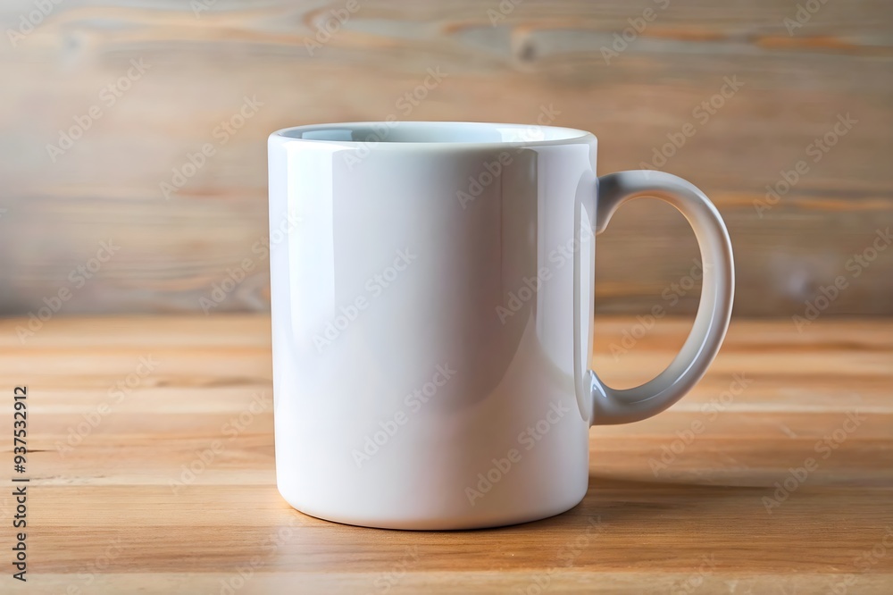 Fototapeta premium A White Ceramic Coffee Mug Mockup