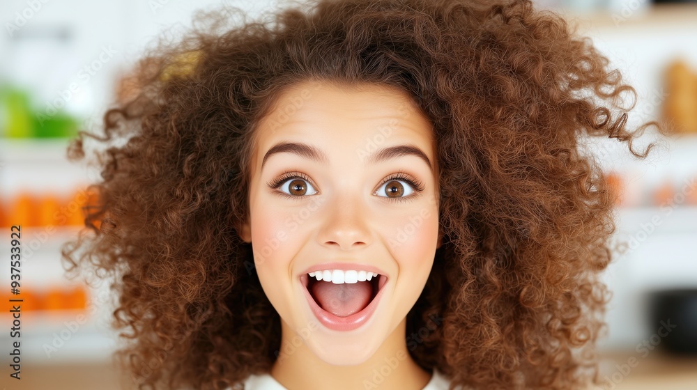 Joyful Young Woman Smiling Brightly Joyful Young Woman Smiling Brightly