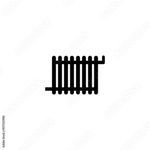Radiator icon isolated on white background. 