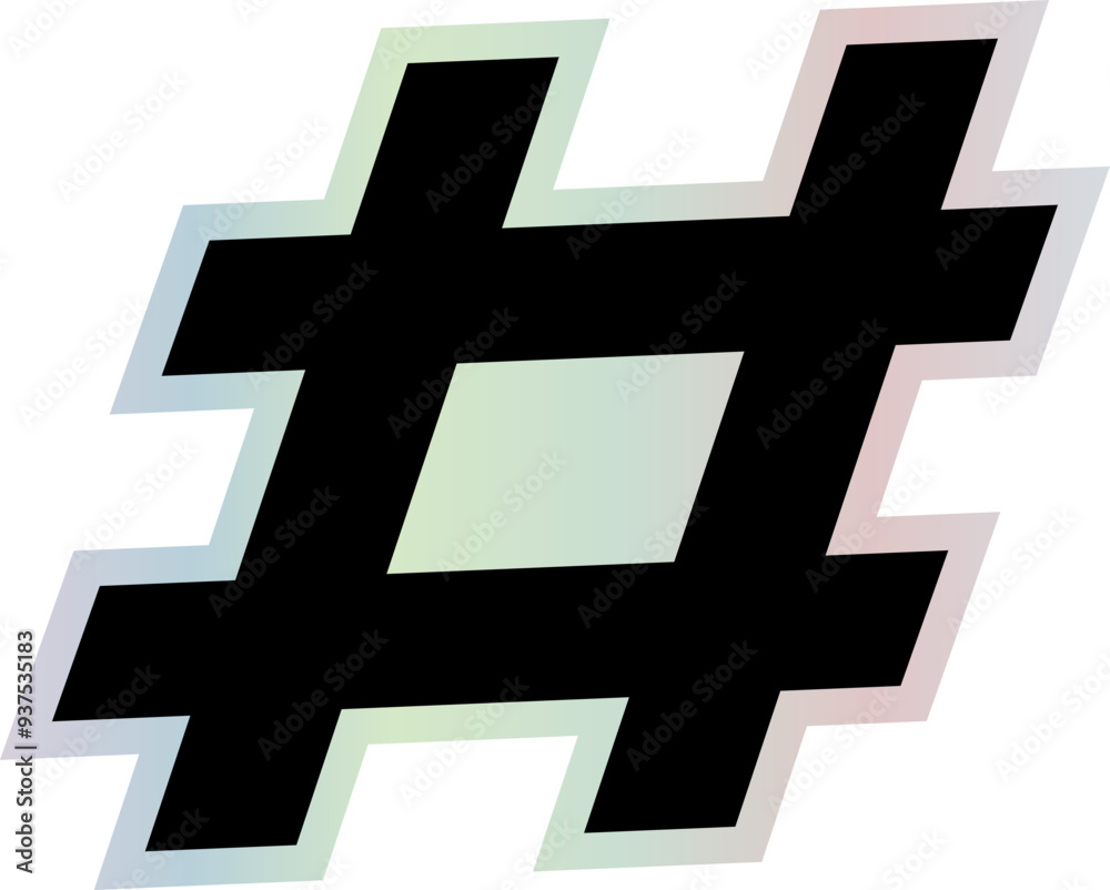 Obraz premium Y2K Holographic Sticker 